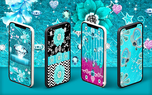 Android application Turquoise diamonds wallpapers screenshort