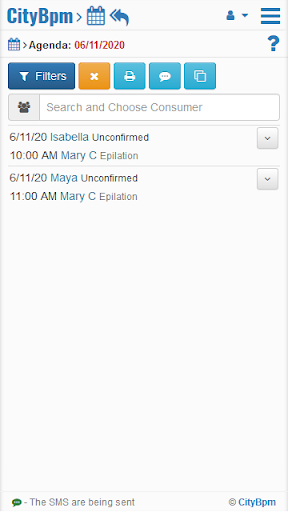CityBpm Appointment scheduling Screen 3