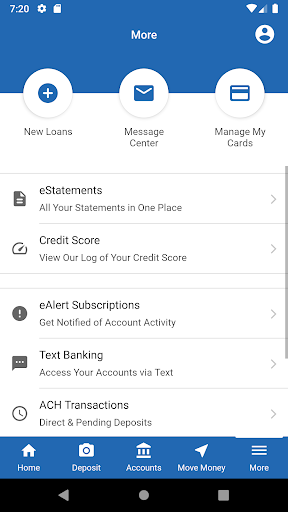 Android application Gabriels Community CU screenshort