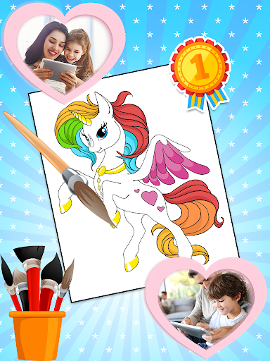 Livro de colorir do unicórnio : Arco-íris brilho de Jogos de Colorir para  crianças, Aplicativo de desenho para meninas e meninos🌈🦄🎨 - Unicorn  coloring book, games & app::Appstore for Android