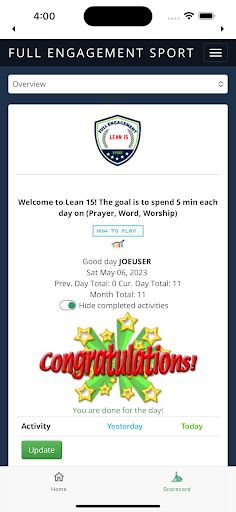 Full Engagement Sport Screen 2