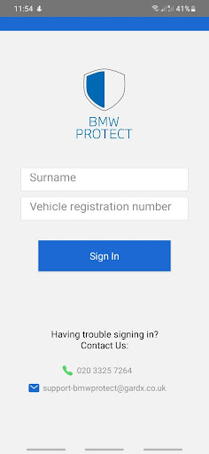 Android application BMW Protect Insurance Claims screenshort