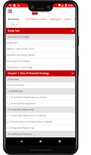 ACCA Study Hub Screen 2