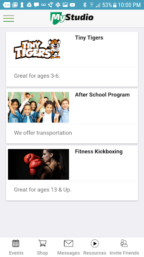 MyStudio App Screen 3