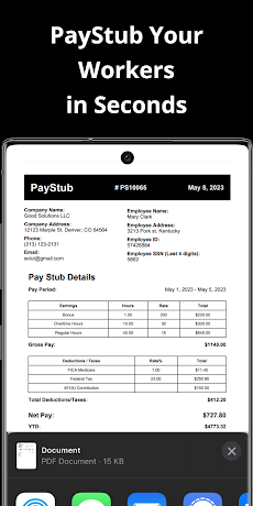 PayStub: PaySlip PDF Generatorのおすすめ画像1