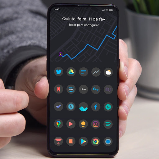 Screenshot of Black Pie - Icon Pack