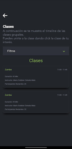 My GYM Screen 3