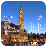 Brussels weather widget/clock icon