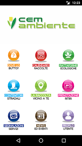 Android application CEM Ambiente screenshort