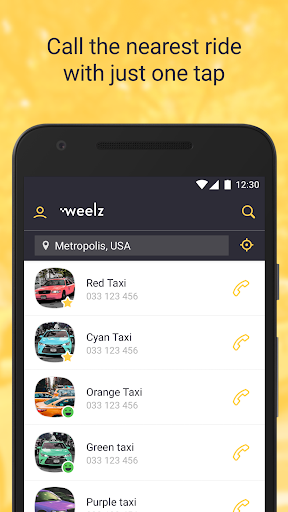 Android application Weelz - Taxi Phonebook screenshort