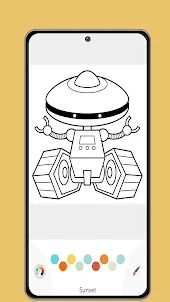 Robot Coloring Game for Boys