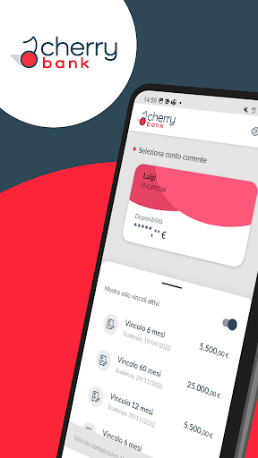 Android application Cherry Bank | Banca Online screenshort
