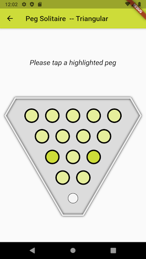 Android application Classic Peg Solitaire Boards screenshort
