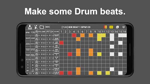 Android application 808 Drum Pad & Sequencer screenshort