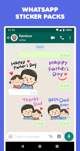 Android application Parents' Day Sticker Packs screenshort