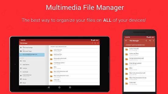 File Manager File Explorer Schermata