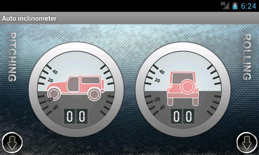 Android application Auto Inclinometer screenshort