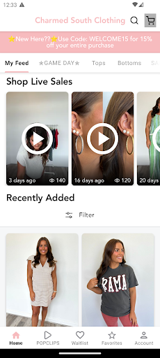 Screenshot of Charmed South Clothing