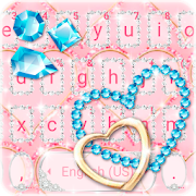 Girly Pink Heart Keyboard Theme