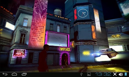 Futuristic City 3D Pro lwp Screenshot