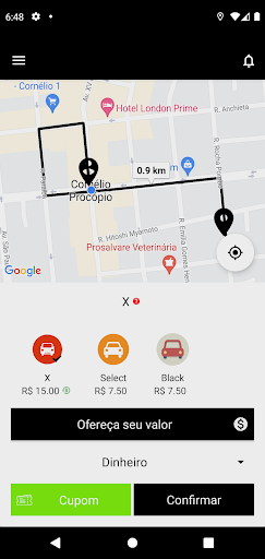 Android application Conectos - Passageiros screenshort