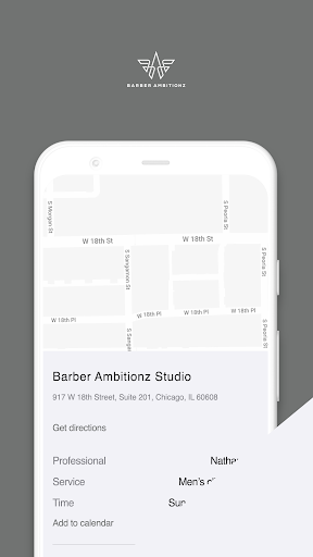 Android application Barber Ambitionz screenshort