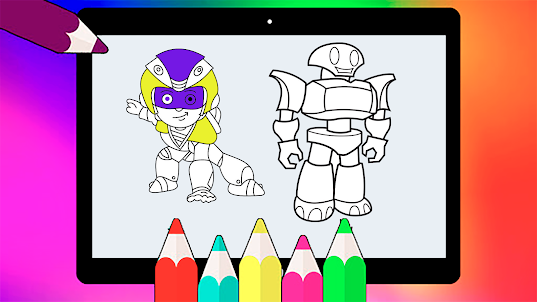 Livro de colorir Vir Robot Boy