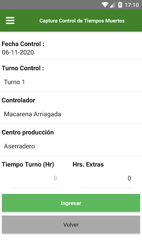 Control Tiempos Muertos Screen 3