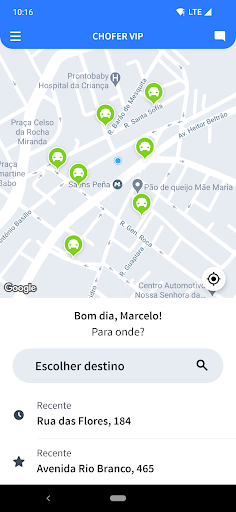 Android application CHOFER VIP screenshort