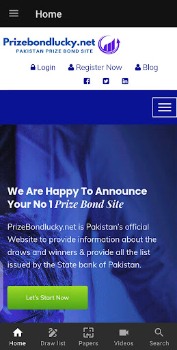 Android application Prizebondlucky screenshort
