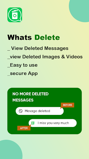 Android application WA Delete - Message Recovery screenshort