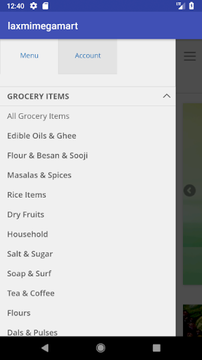 Android application Laxmi Mega Mart screenshort