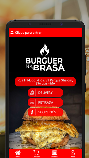 Android application Burguer na Brasa screenshort