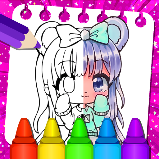 Gacha Anime Coloring Book Life