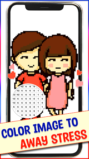 Valentine Love Color By Number Screen 2