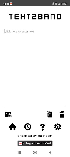 Android application Text2Band send text to Mi Band screenshort