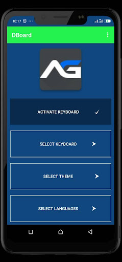 Android application DBoard - Keyboard screenshort