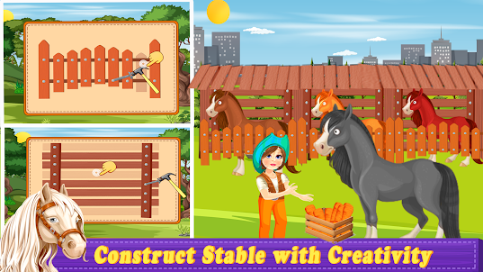 Construção de estábulo cavalos