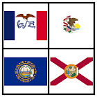 50 US States Map, Capitals & Flags 4
