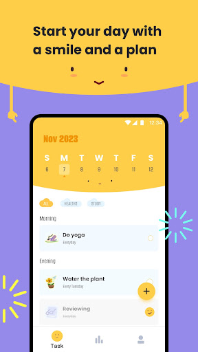 Android application Uvita - Develop a good habit screenshort