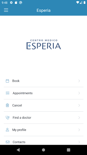Android application Centro Medico Esperia screenshort
