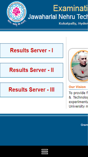 Android application JNTUH Results screenshort