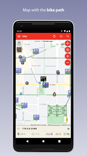 Android application Washington Bikes screenshort