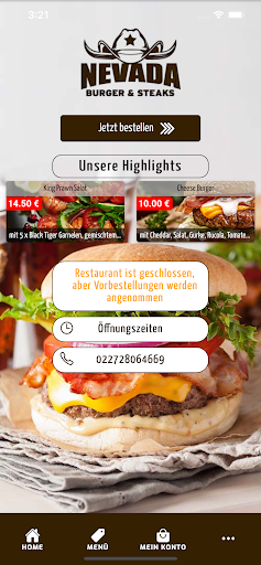 Android application Nevada Grill Bedburg screenshort