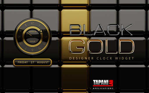 Black Gold clock widget