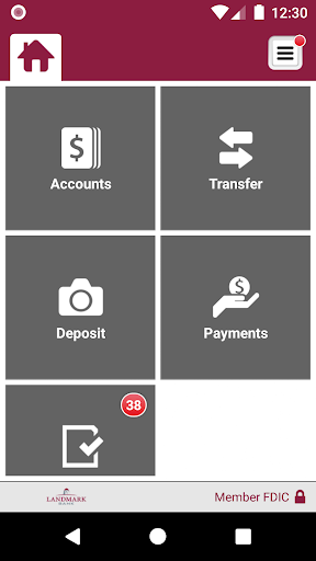 Landmark Bank Business Screen 3