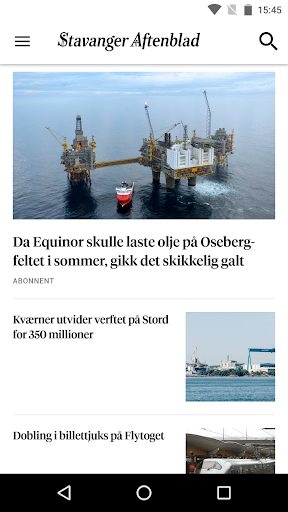 Android application Stavanger Aftenblad screenshort