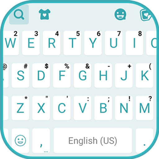 Simple Cyan Keyboard Backgroun logo