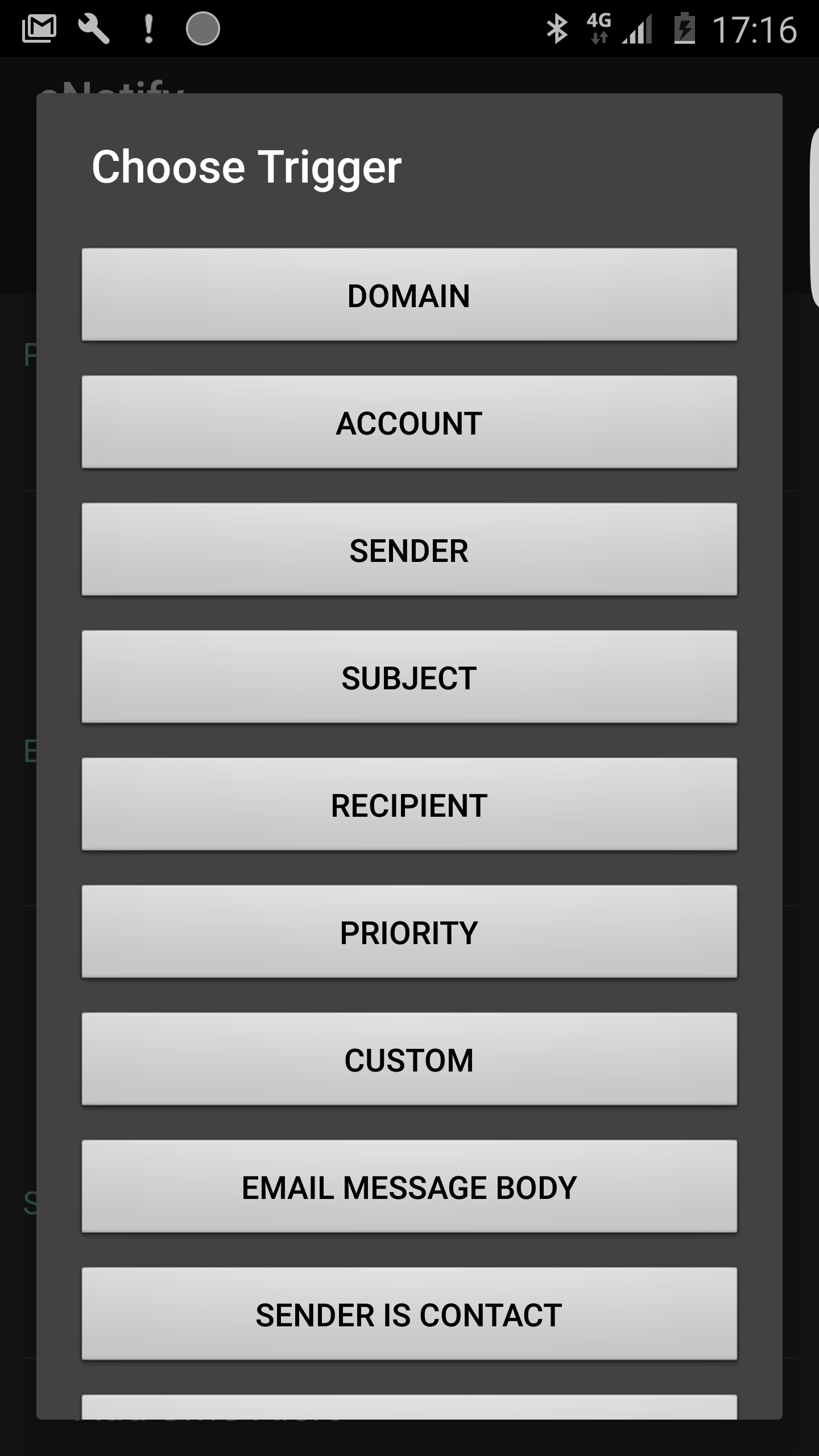 Android application eNotify screenshort