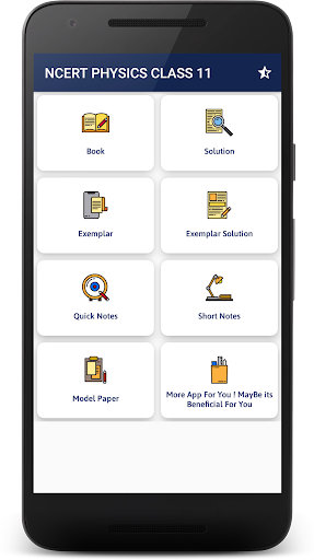 Android application 11th Physics Solutions - Notes screenshort